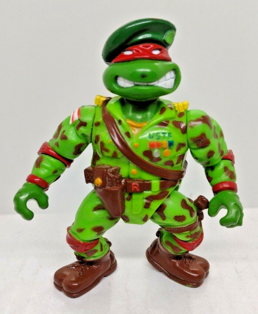 1991 Green Beret Raphael Teenage Mutant Ninja Turtles TMNT Vintage Figure