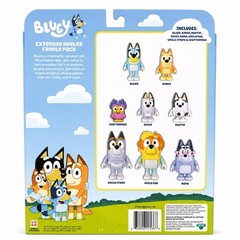 BLUEY EXTENDED FAMILY HEELER 8 PACK FIGURES Chattermax Nana Uncle Stripes Rad