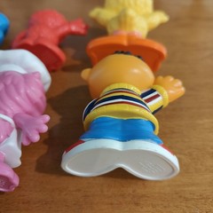 (10) Sesame Street Figures Hard Plastic Elmo Ernie Cookie Monster Big Bird ++