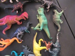 Vintage Plastic & Rubber Dinosaur Toys Lot 37 Big & Small