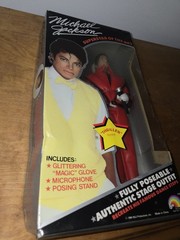 LJN Michael Jackson Poseable Thriller Outfit Figure w/ Glove Mic Stand