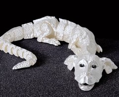 3D Printed Articulated Falkor – ‘The NeverEnding Story’. 8.5″ Long. Collectible.