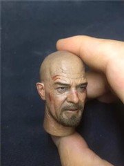 1/6 Scale Wounded Bryan Cranston Mr. White Head Carving Sculpt Model Toys