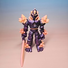 Crystal Warrior Figure 3D Printed