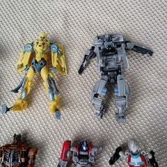 Lot (7) Transformers Rise of Beasts Figures Flex Changer Cheetor Optimus Primal