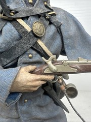 1/6 CUSTOM CIVIL WAR UNION “YANKEE” CHARGING INFANTRYMAN MUSKET + OAK STAND