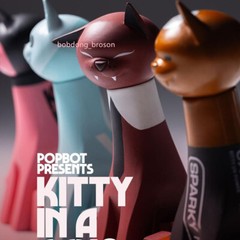 UNDERVERSE UV POPBOT Presents Ashley Wood KITTY IN A CAN Single Blind Box H10CM