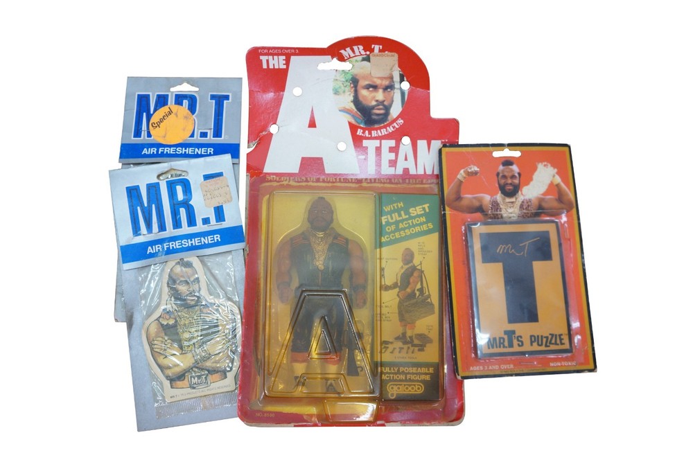 1987 Vintage A Team Mr T Action Figure B.A. Baracus Lot Puzzle Air Fresheners