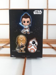 Star Wars Rey C-3PO BB-8 Cosbaby Exclusive Limited Editon Light-Up Set Hot Toys