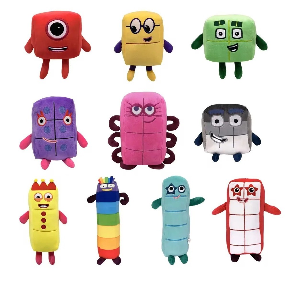 10pcs Toys Kid Cartoon Number Plush Doll Toy Educational Stuffed Movie Tv