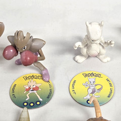 RARE Tomy Pokémon Vintage LOT of 36 Pokemon Figures w/ Matching Pogs CGSTJ 90s