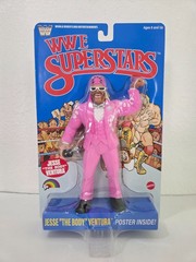 LJN WWE Superstars Jesse “The Body” Ventura Blue and Black Card 8″ Figure Set