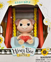 Honey Bee Acres Baby Binx Fuzzy Figurine Collectible Doll Puppy Swing New In Box