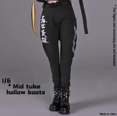 1/6 Female Black Leather Boots For Phicen Hot Toys 12″ figure worldbox ❶USA❶