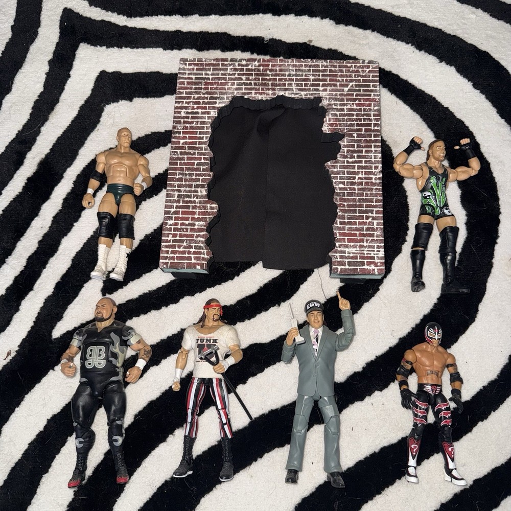 WWE mattel Ecw Custom Entrance Stage Elite Collection Lot Rob Van Dam Heyman