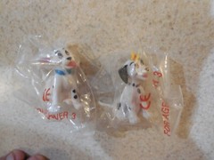 Disney 101 DALMATIANS Cake Topper dogs Figure 2 PVC dogs 102 New Applause
