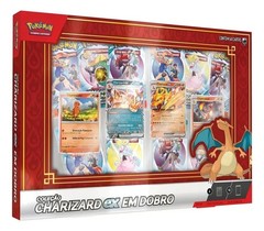 Pokemon Charizard EX Em Dobro Double Collection Box Set 64 Cards Brazilian Game