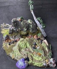 Lava Light Up Action Figure Base Custom Designed 7″x 10″ Diorama Tabletop Gaming