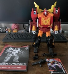 Power of the Primes Rodimus Prime with body and wing upgrade fillers complete