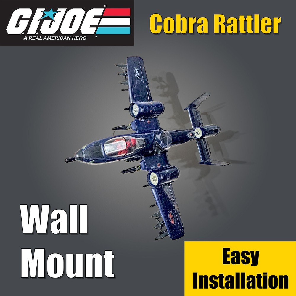 GI Joe Wall Mount For Cobra Rattler (1984, 2008) or 1988 Tiger Rat