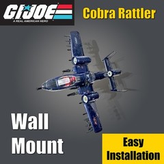 GI Joe Wall Mount For Cobra Rattler (1984, 2008) or 1988 Tiger Rat