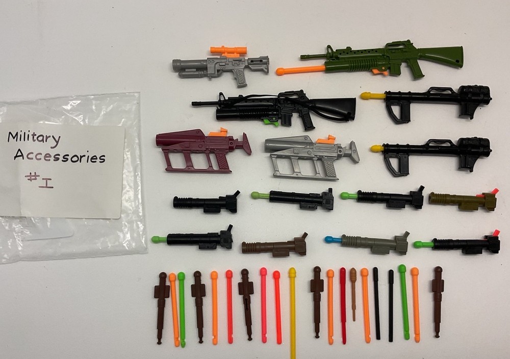 Vintage Accessories Lot For 12″ GI Joe Military Figures Weapons Long Rifles #I
