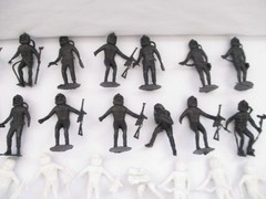 Vintage, 1960’s?, Astronauts, Plastic figures (22 white, 17 black)