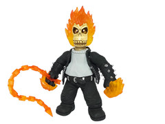 AUTHENTIC MEXICAN TOY ACTION FIGURE PARODY HOMER THE SIMPSON GHOST RIDER