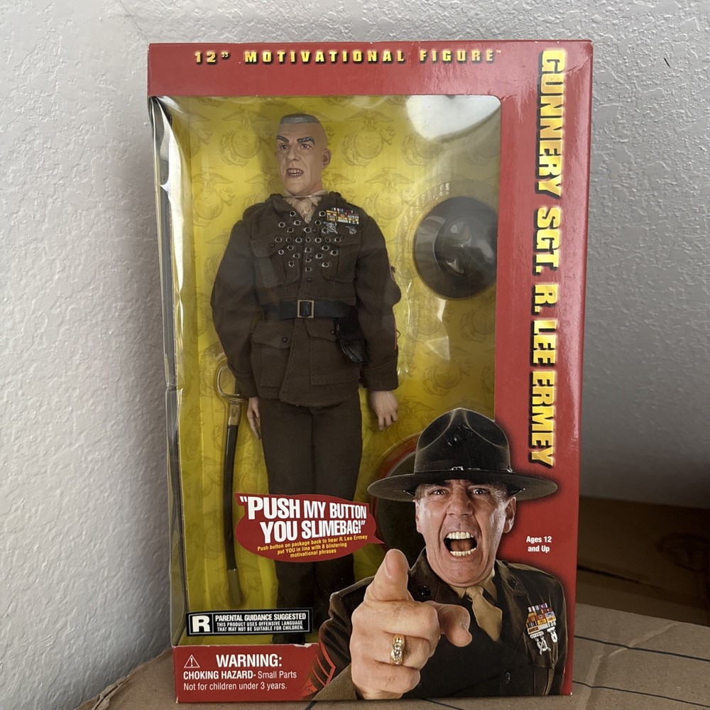 2001 Sideshow Gunnery Sgt. R Lee Ermey 12” Motivational Talking Action Figure