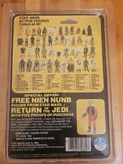 STAR WARS Lobot ROTJ 1983 KENNER 48 Back (punch/Sticker damage on front)