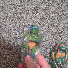 TMNT Leonardo Michelangelo Donatello Action Figure Set Plastic Turtle Unboxed