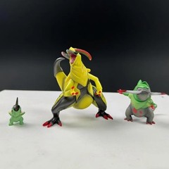 2-11cm Pokemon Axew Fraxure Haxorus PVC Action Figure Toy Gift
