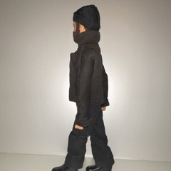 Hasbro Action Figure with Black Jacket Pants Hat Shoes Fully Jointed