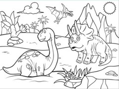 Jet Creations Inflatable Triceratops Spinosaurus Trex Coloring Book Party Toy