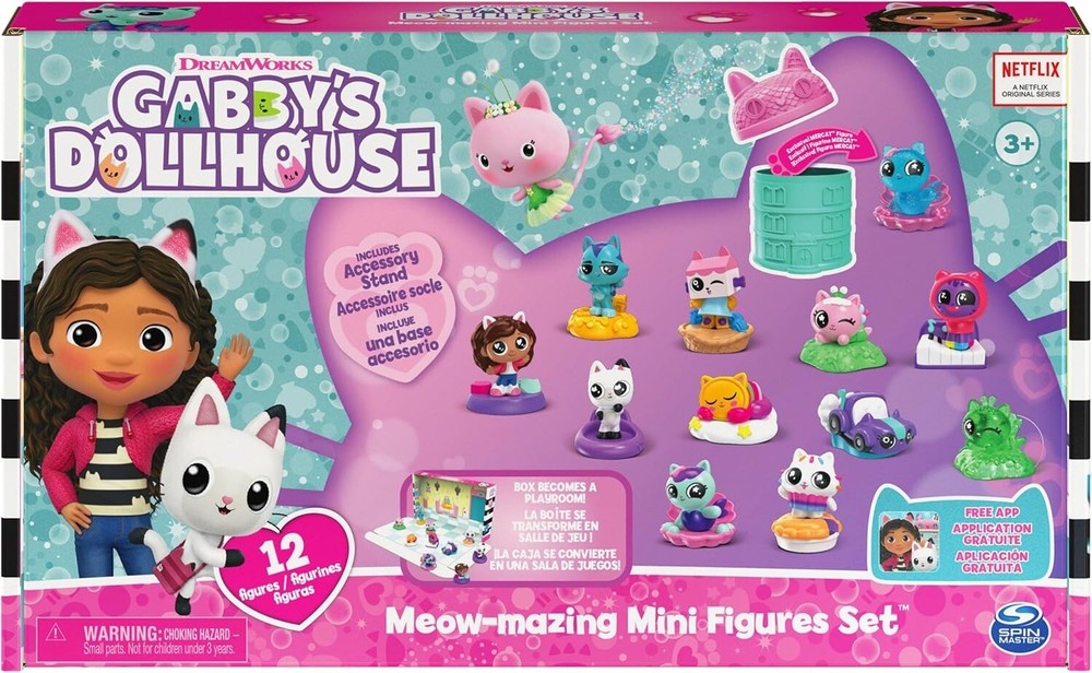 Gabby’s Dollhouse, Meow-Mazing Mini Figures 12-Pack, Kids Toys for Ages 3 New