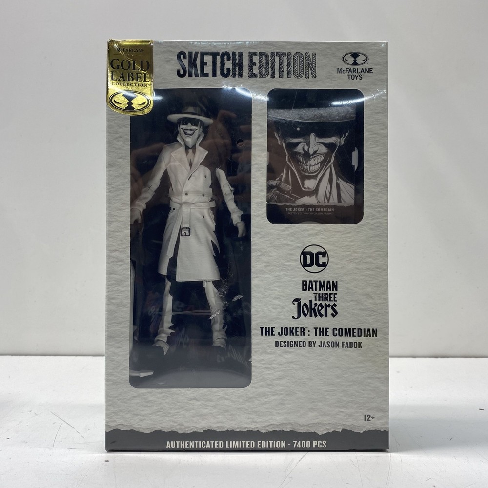 McFarlane DC Multiverse Three Jokers Comedian Sketch Edition Gold Label NYCC NEW