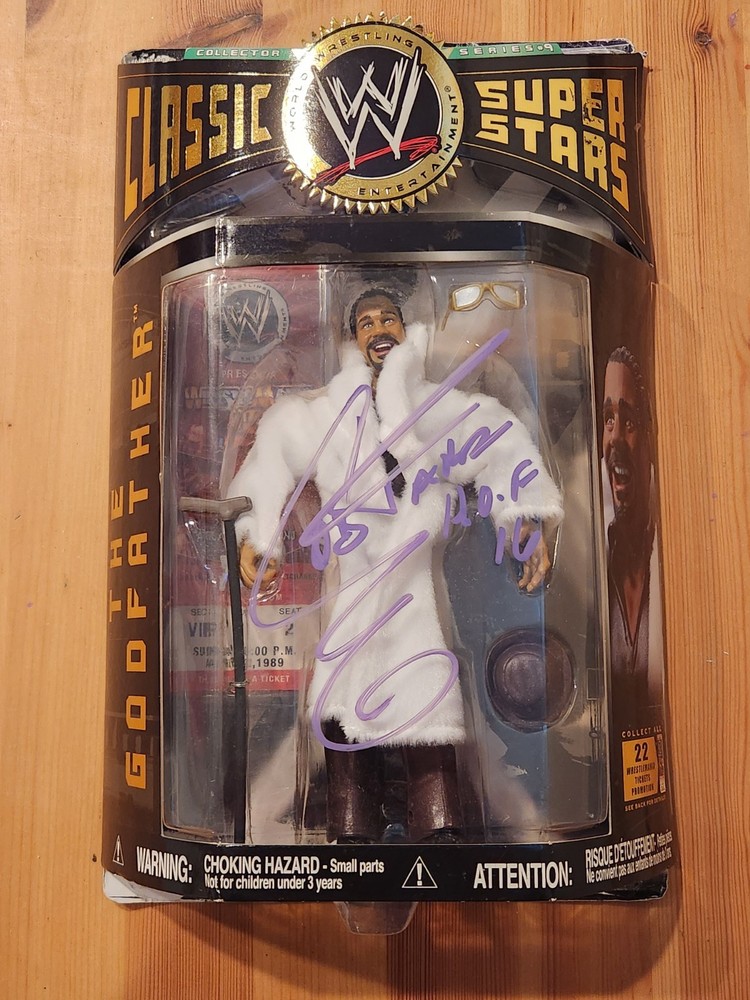 WWE The Godfather Jakks Classic Superstars Signed Purple Autograph Figure