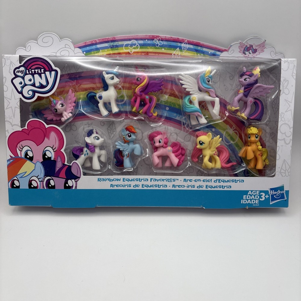 My Little Pony Rainbow Equestria Favorites 10 Pack Figure Collection Set MLP NIB