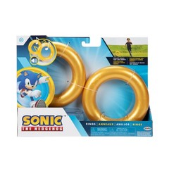 Sonic the Hedgehog Ring Toy Set with Sound Effects for Kids Ages 3 and Up