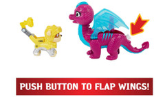 Paw Patrol, Rescue Knights Rubble & Dragon Blizzie Action Figures Set – Ages 3 +