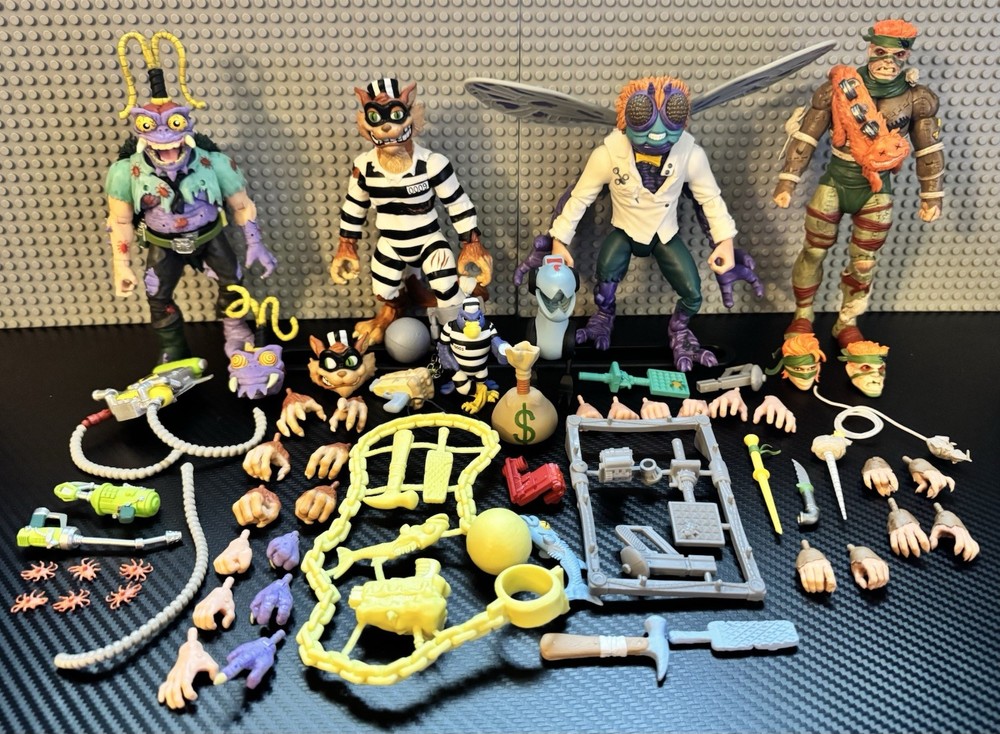 Super7 Teenage Mutant Ninja Turtles Ultimates Rat King, Baxter, Scratch, Scumbug