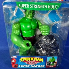 SUPER STRENGTH HULK Figure SPIDER-MAN FRIENDS Super Heroes ROCK CRUSHING ACTION