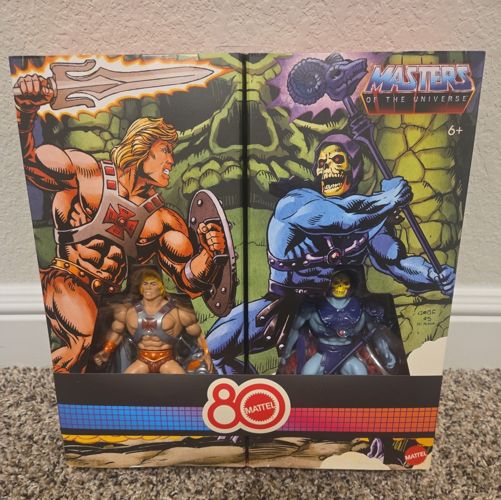 Mattel 80th Retro Masters Of The Universe MOTU He-Man Skeletor 2 Pack Sealed !!!