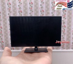 Dollhouse Miniature 1/6 TV Two Way Use Modern Wall Mounted TV Monitor Model Room