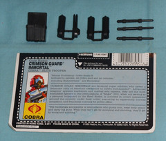 GI G.I. Joe gijoe CRIMSON GUARD IMMORTAL WEAPONS + FILE CARD LOT free ship
