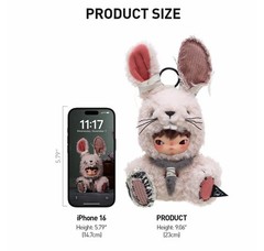 POPMART Hirono Little Hare Plush Doll Pendant SEALED Blind Can 🇺🇸 USA Seller