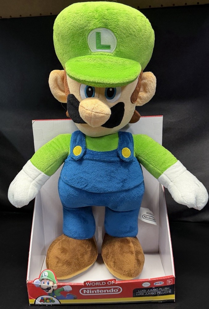 Luigi Jumbo Plush 20” World Of Nintendo Super Mario Jakks Pacific 2016