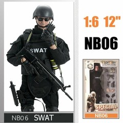 1/6 Soldier Action Figure 12″ SWAT Black Uniform Model Military Army Suit Toys