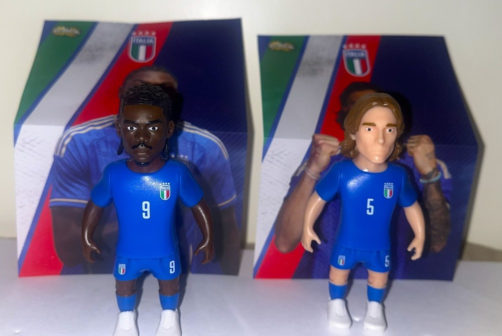 Italy Moise Kean & Riccardo Calafiori Supergoal Soccer Action Figures Italia