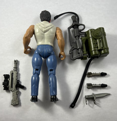 1986 Coleco Rambo Force of Freedom FIRE-POWER RAMBO Incomplete w/ Accessories